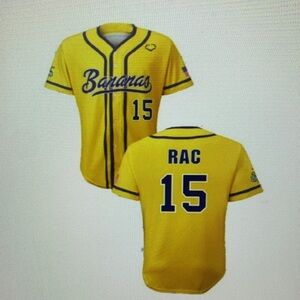 15 RAC Savannah Bananas Jersey Yellow Stitched💗